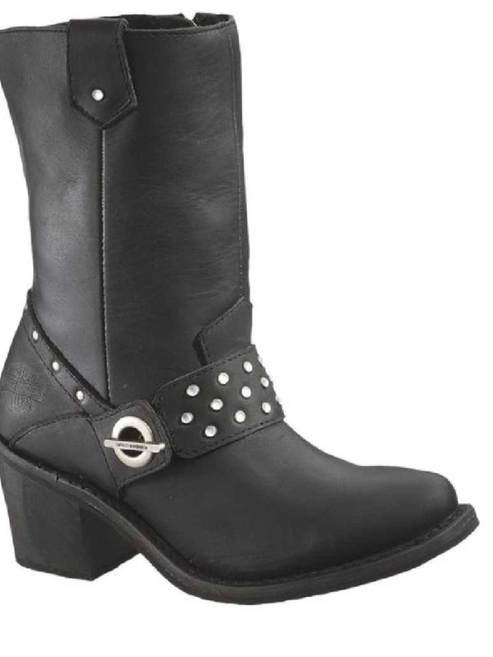 Harley Davidson Macie Black Leather Harness Boots Size 7.5